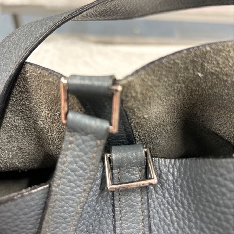 《初》 Hermes 霧霾藍銀釦菜籃子Picotin 22 MM-20