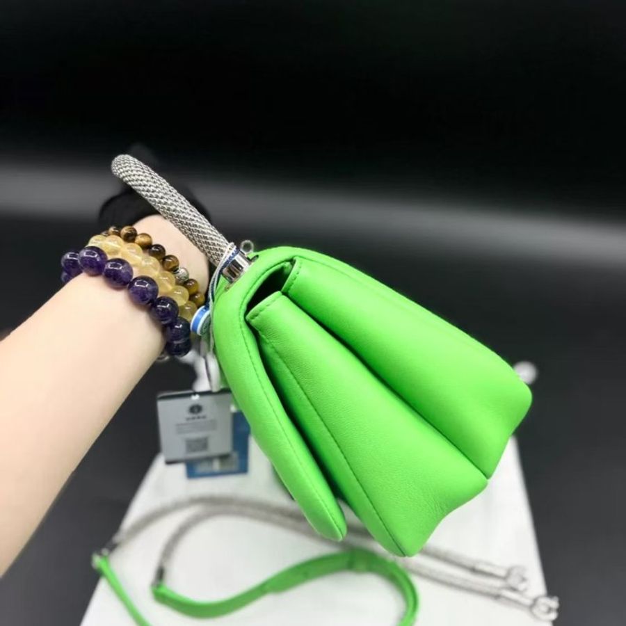 全球限量1000顆  AMBUSHX BVLGARI 限量版聯名系列 小羊皮蛇頭包 全新無附件 同系列周冬雨揚冪同款-2
