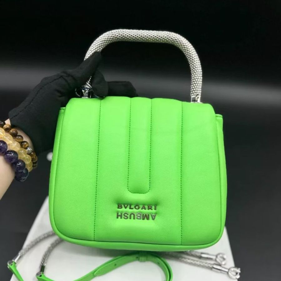 全球限量1000顆  AMBUSHX BVLGARI 限量版聯名系列 小羊皮蛇頭包 全新無附件 同系列周冬雨揚冪同款-3