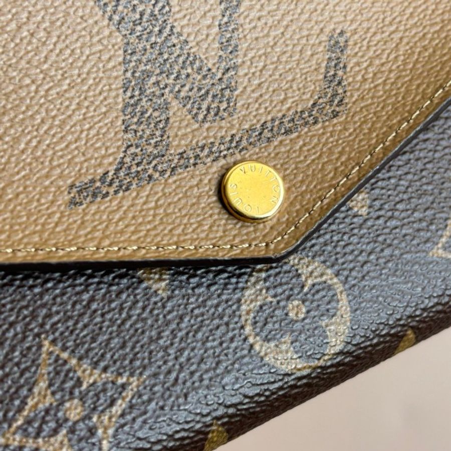 ::LOUIS VUITTON:: LV M80726 Sarah 雙花紋 內黑金釦長夾-8