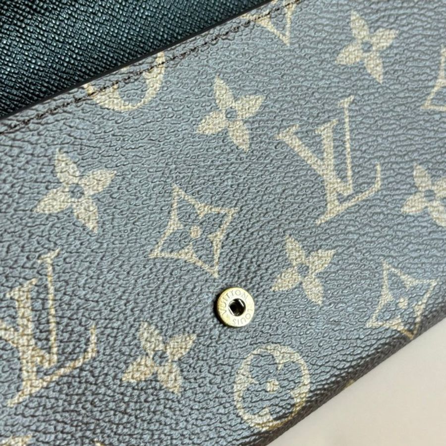::LOUIS VUITTON:: LV M80726 Sarah 雙花紋 內黑金釦長夾-9