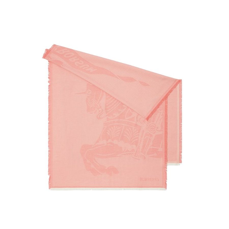 Burberry Ekd Wool Cashmere Blend Scarf for Women in Peach (8084891-Peach)-2