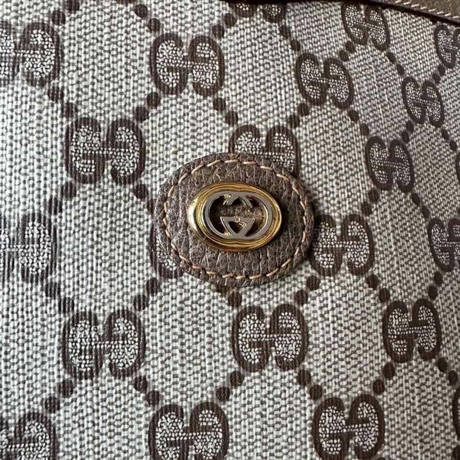 💕清貨價💕復古Gucci supreme 棕色手提包-1