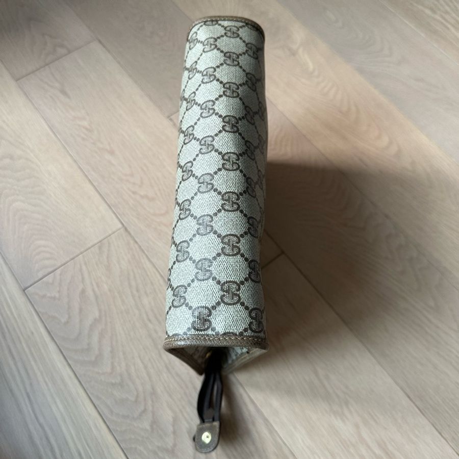 💕清貨價💕復古Gucci supreme 棕色手提包-5