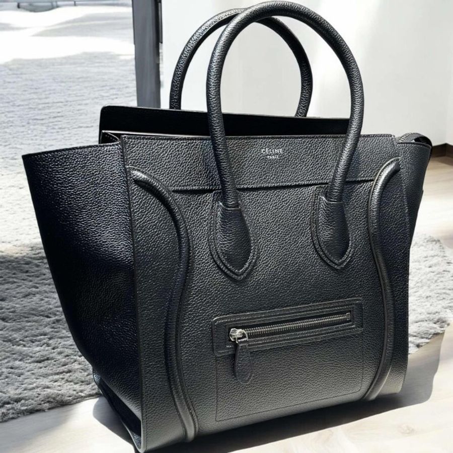 CELINE 全皮手提經典款冏包 黑色-2