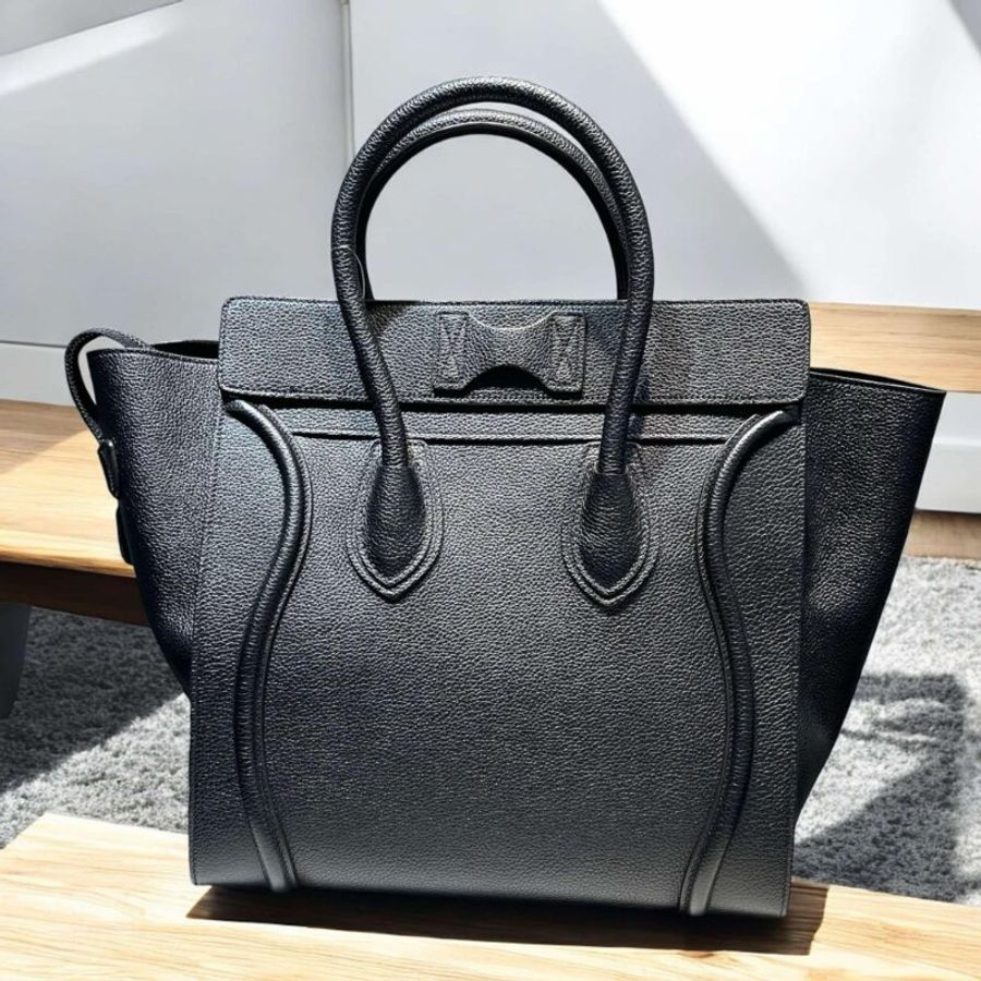 CELINE 全皮手提經典款冏包 黑色-3