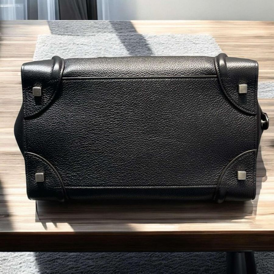 CELINE 全皮手提經典款冏包 黑色-4