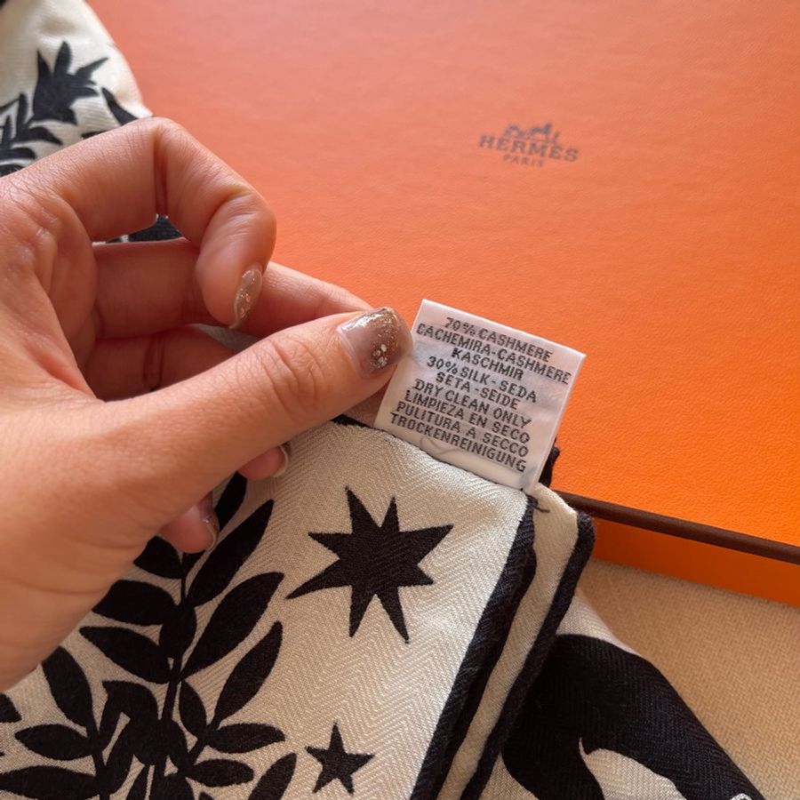 全新 現貨 🧡 Hermes 女裝 scarf shawl 140 絲巾 圍巾 絲羊絨🧣Sous le Charme d'Orphee 俄耳甫斯的魔力-4