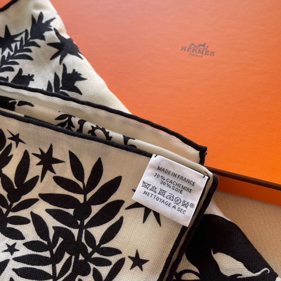 全新 現貨 🧡 Hermes 女裝 scarf shawl 140 絲巾 圍巾 絲羊絨🧣Sous le Charme d'Orphee 俄耳甫斯的魔力-5