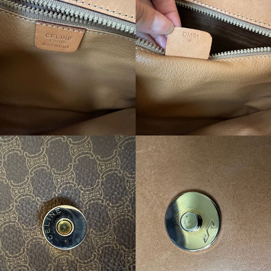 復古Celine凯旋門啡花手提包-2