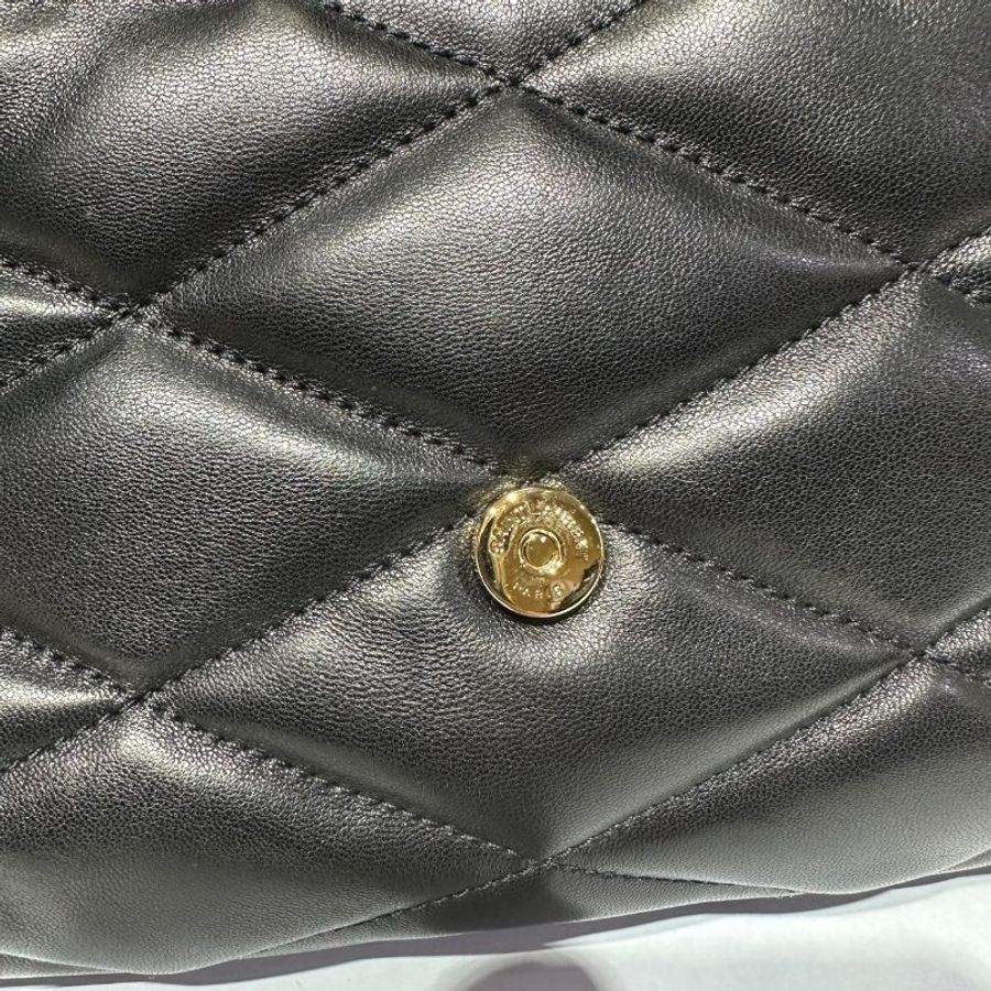 【美收精品】YSL 𝐋𝐄 𝟱𝟳 小羊皮菱格纹腋下包 698567黑色/金扣 1-131-8