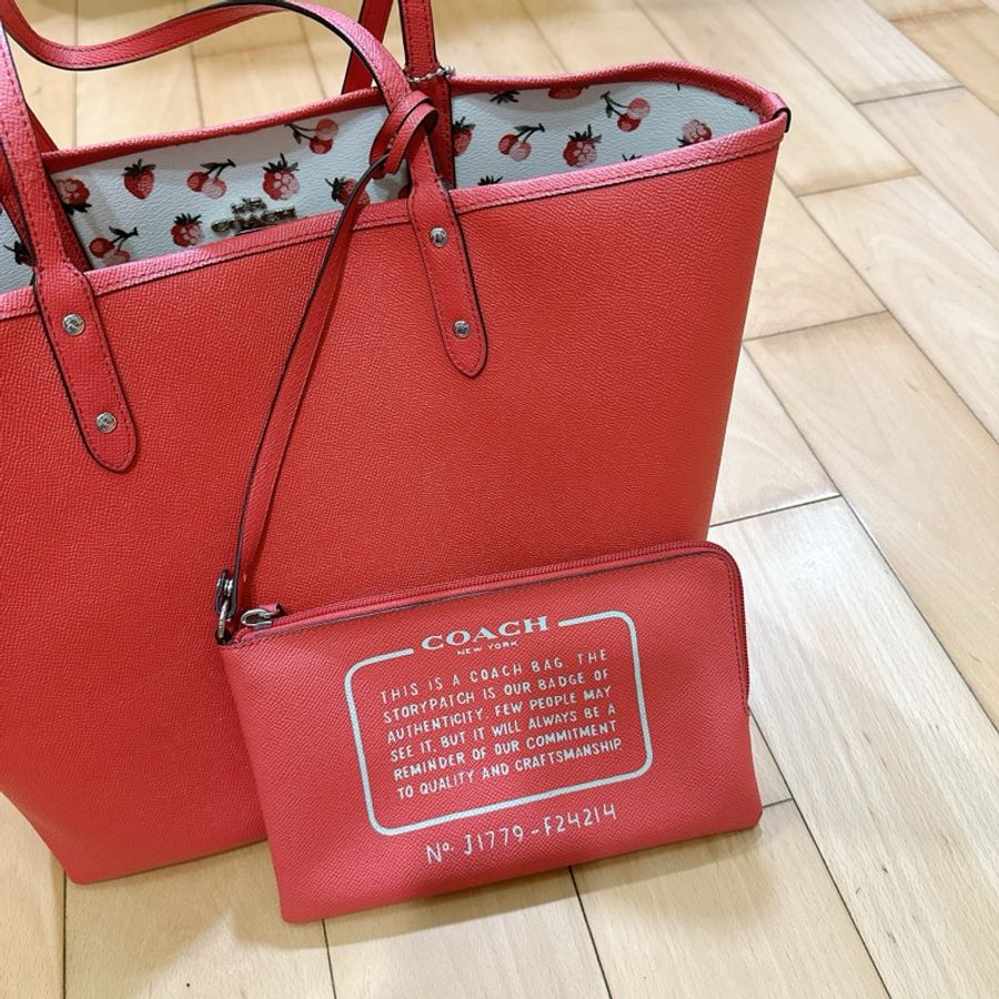 coach雙層托特包 🔥兩面皆可用🇯🇵在日本購入 內附品牌小包-3