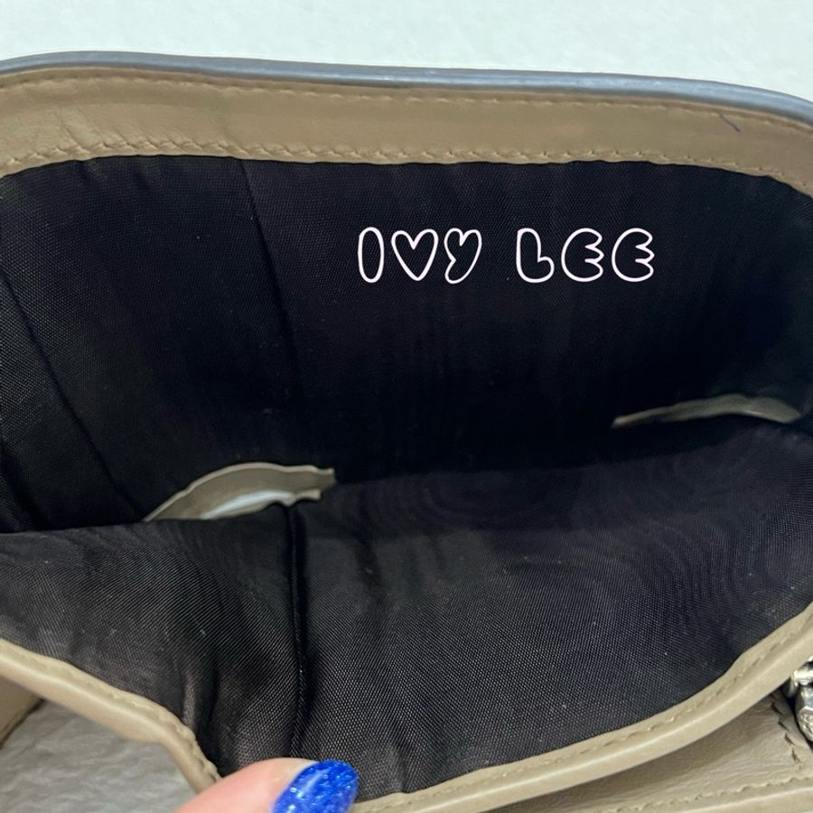 GUCCI 古馳 Dionysus系列LOGO帆布牛皮內襯裡暗釦 短夾 米色 烏木色 酒神短夾 二手精品-4