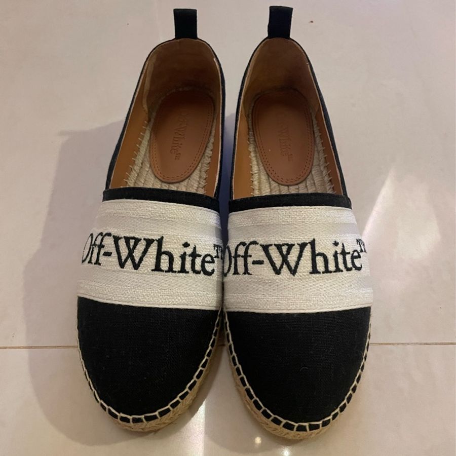 Off white 草編鞋39號-1