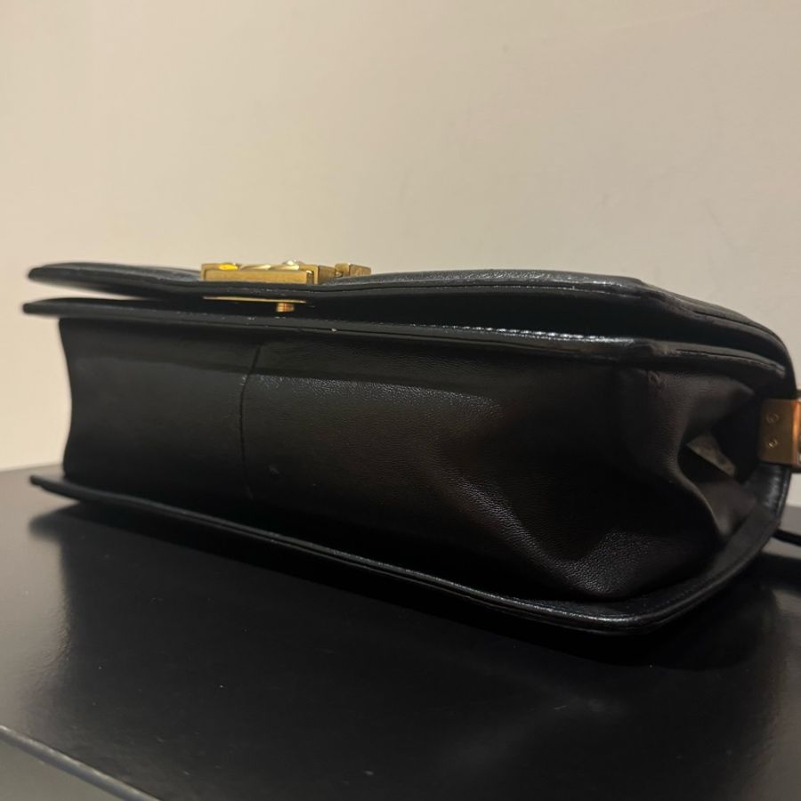 CHANEL 香奈兒 boy chanel 25 黑金仿舊鏈扣-9