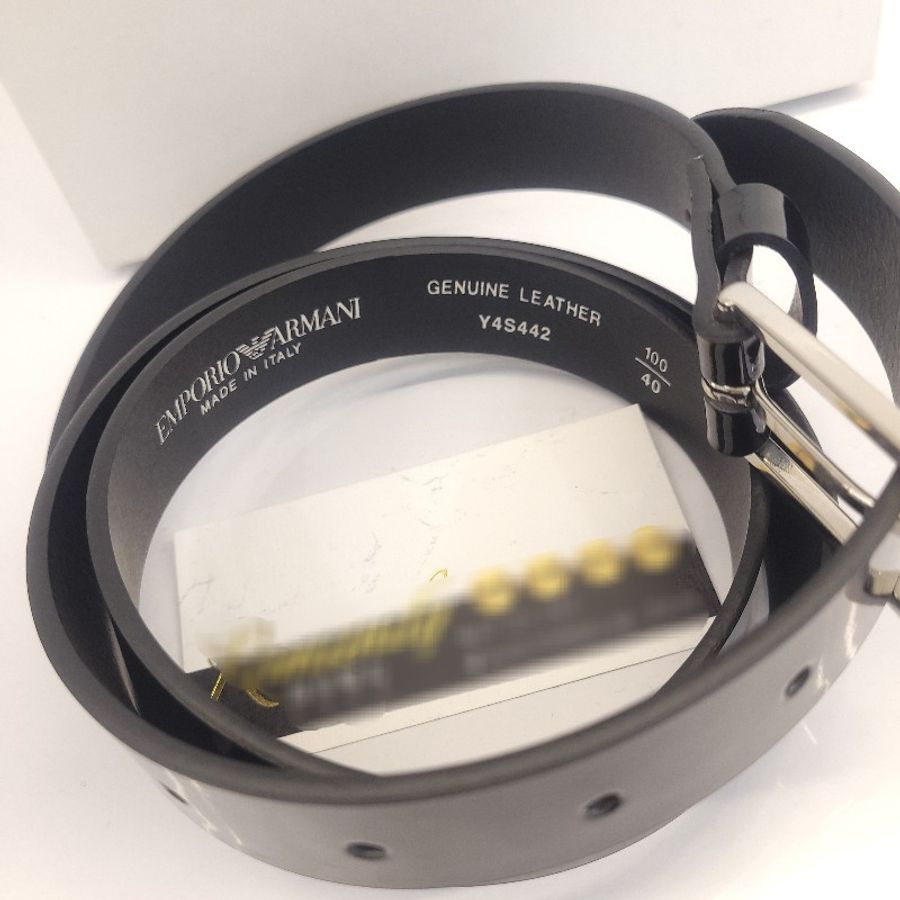 emporio armani 漆皮皮帶 100cm-2