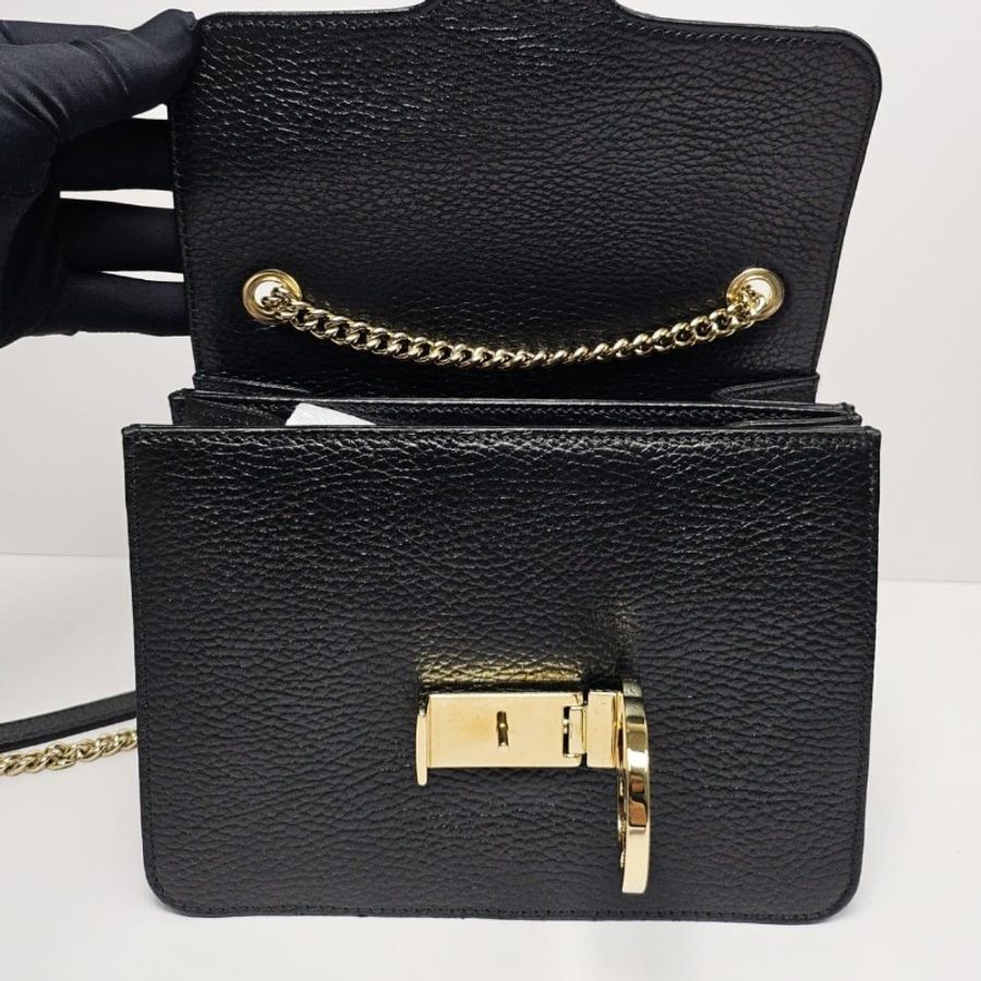 Gucci - GG Interlocking Chain Shoulder Bag黑色-4
