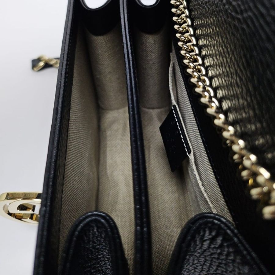 Gucci - GG Interlocking Chain Shoulder Bag黑色-12