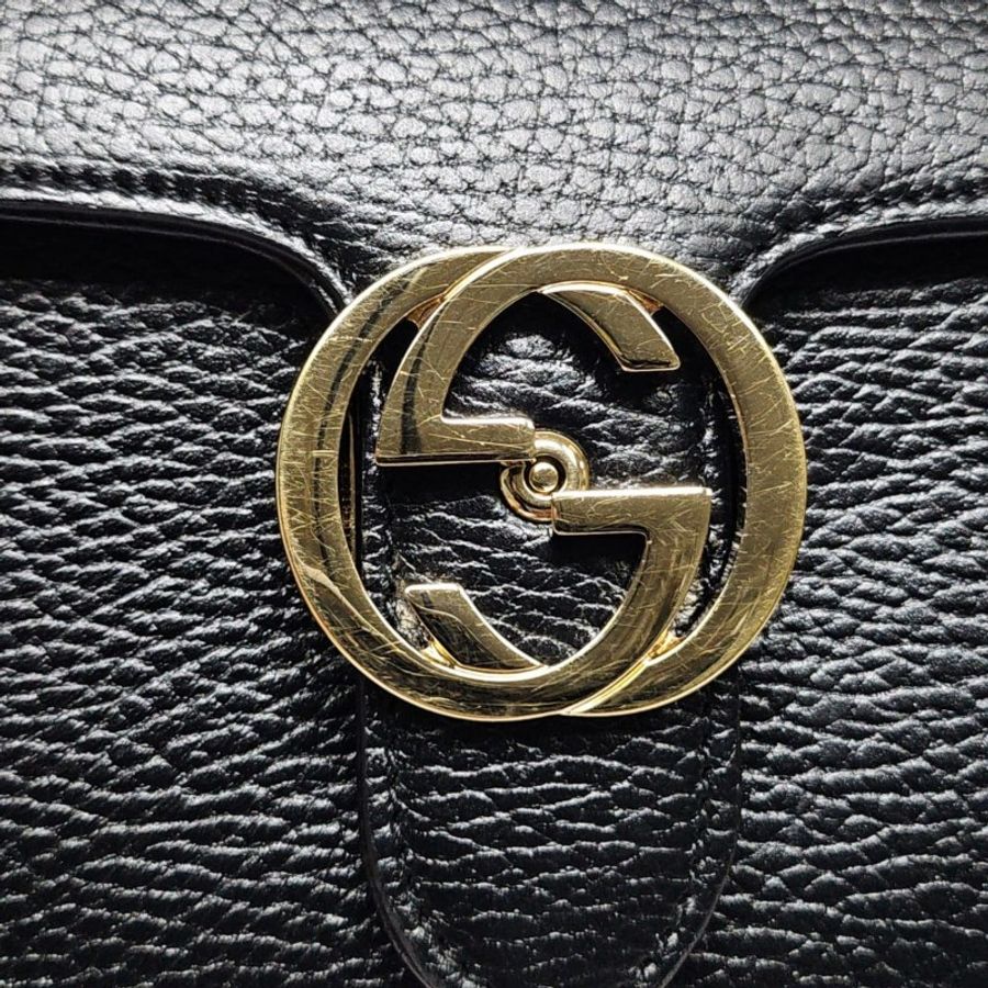 Gucci - GG Interlocking Chain Shoulder Bag黑色-13