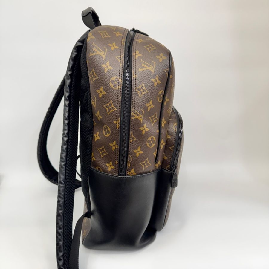 LV Dean老花拼黑牛皮黑釦手提後背包 M45335 晶片款 近全新-1