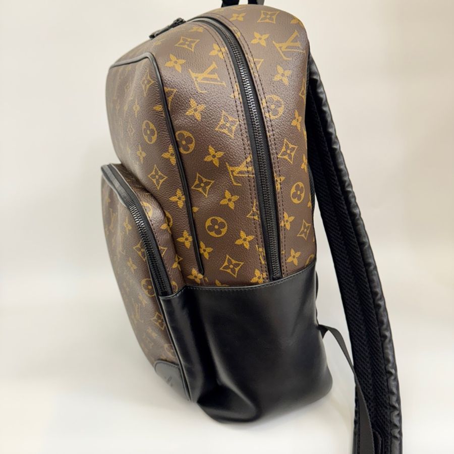 LV Dean老花拼黑牛皮黑釦手提後背包 M45335 晶片款 近全新-2