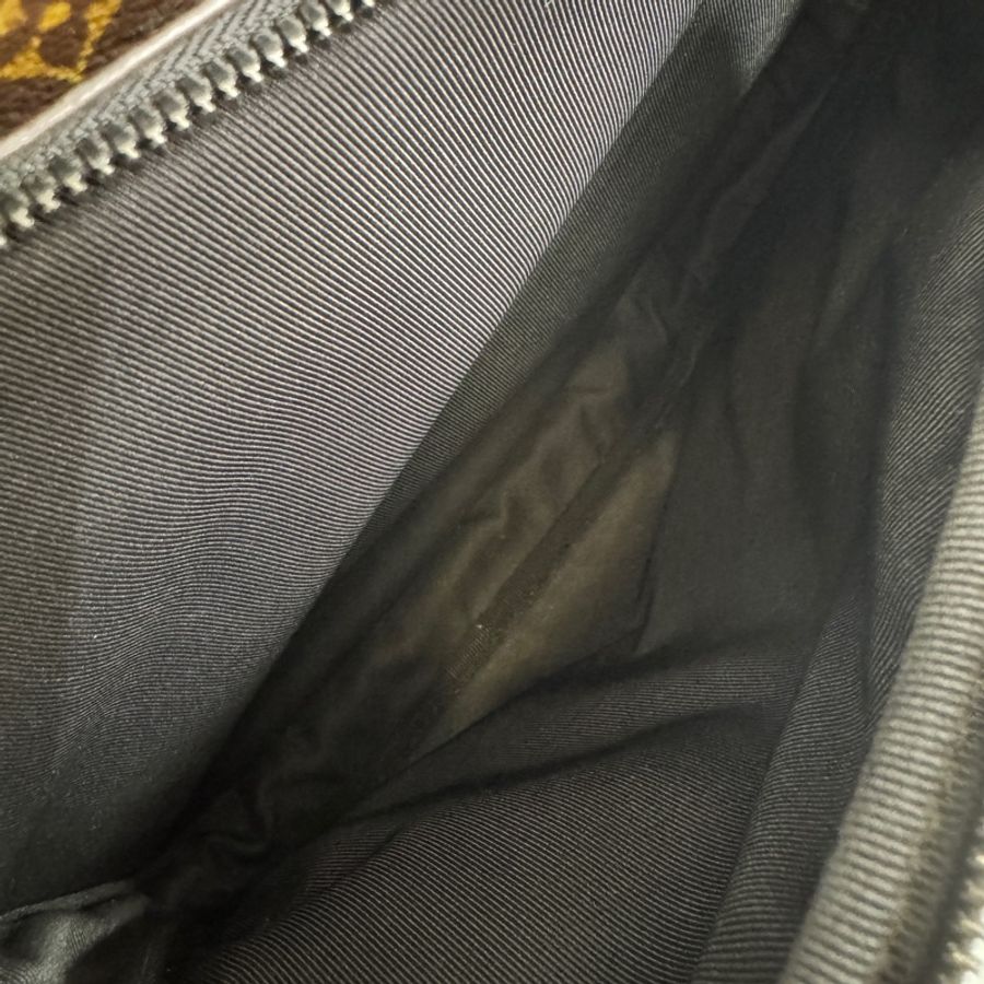 LV Dean老花拼黑牛皮黑釦手提後背包 M45335 晶片款 近全新-8