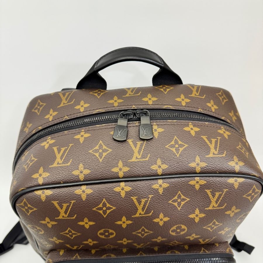 LV Dean老花拼黑牛皮黑釦手提後背包 M45335 晶片款 近全新-9