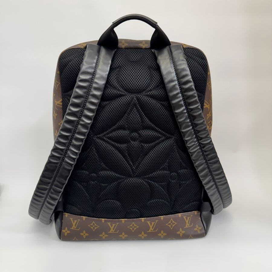 LV Dean老花拼黑牛皮黑釦手提後背包 M45335 晶片款 近全新-11