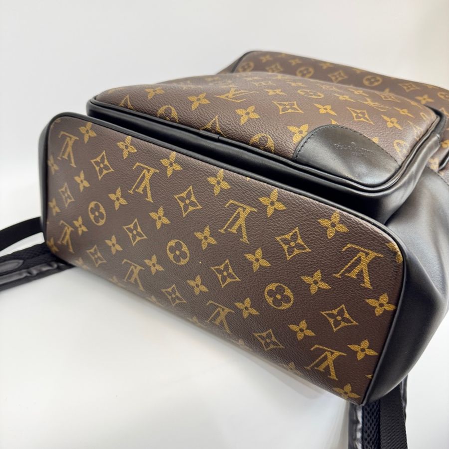 LV Dean老花拼黑牛皮黑釦手提後背包 M45335 晶片款 近全新-12