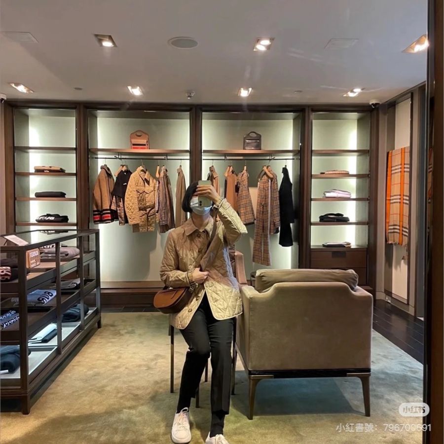 burberry 燈芯絨 翻領 菱格紋 黑科技恆溫 風衣外套 外套 雙面穿 棉外套 夾克 棉外套 防風外套-13