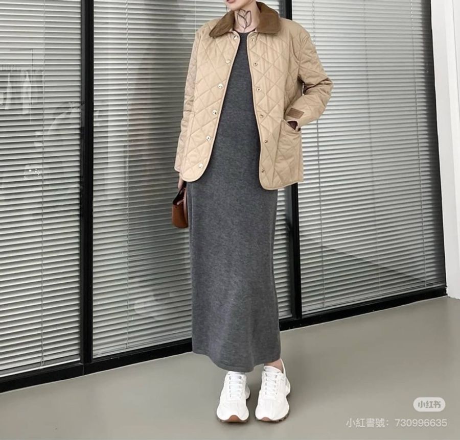 burberry 燈芯絨 翻領 菱格紋 黑科技恆溫 風衣外套 外套 雙面穿 棉外套 夾克 棉外套 防風外套-17