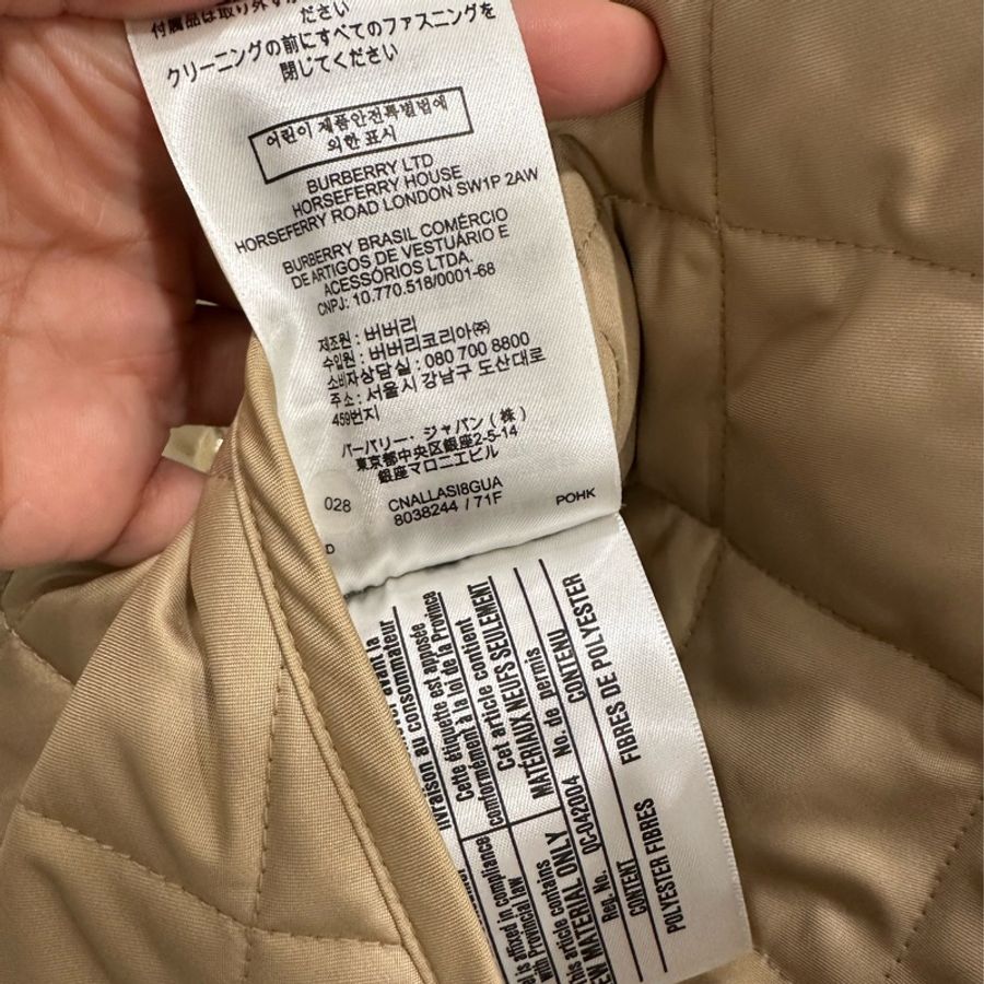 burberry 燈芯絨 翻領 菱格紋 黑科技恆溫 風衣外套 外套 雙面穿 棉外套 夾克 棉外套 防風外套-27