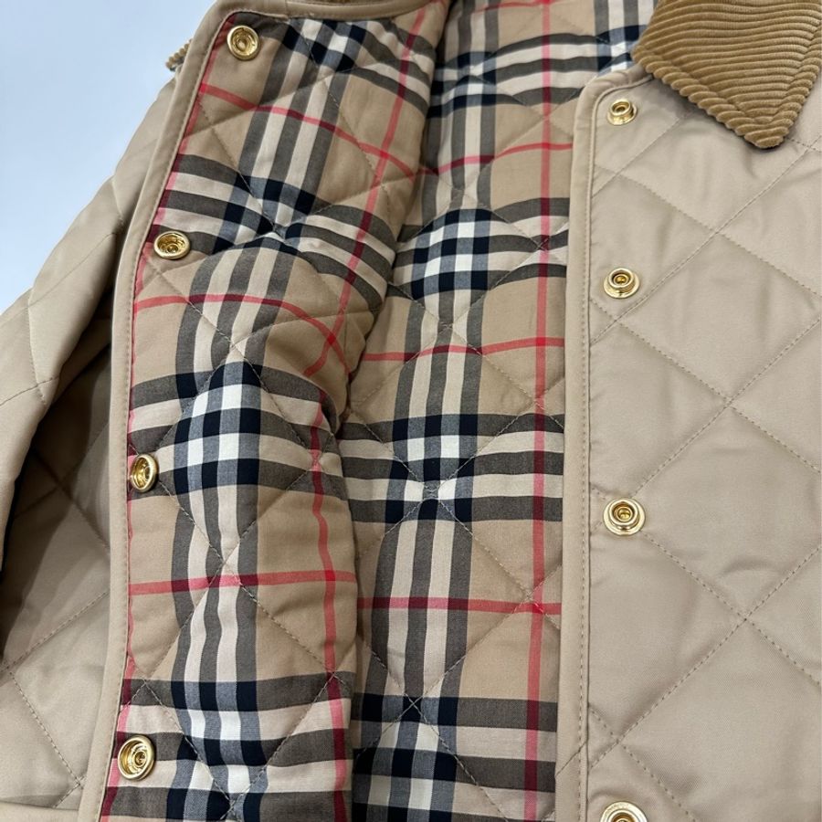 burberry 燈芯絨 翻領 菱格紋 黑科技恆溫 風衣外套 外套 雙面穿 棉外套 夾克 棉外套 防風外套-31