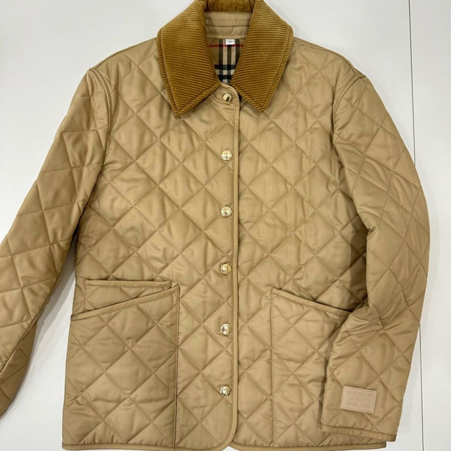 burberry 燈芯絨 翻領 菱格紋 黑科技恆溫 風衣外套 外套 雙面穿 棉外套 夾克 棉外套 防風外套-36
