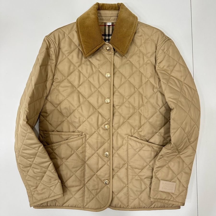 burberry 燈芯絨 翻領 菱格紋 黑科技恆溫 風衣外套 外套 雙面穿 棉外套 夾克 棉外套 防風外套-37