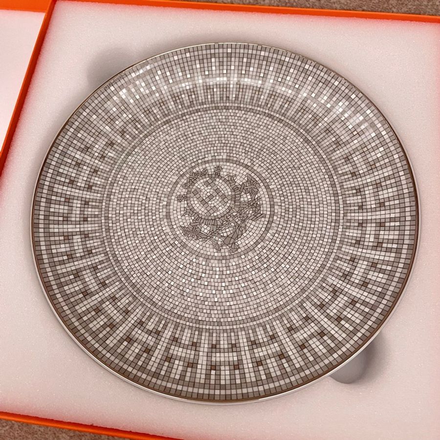 Hermes Ｍosaique au 24 Platinium甜點盤-3