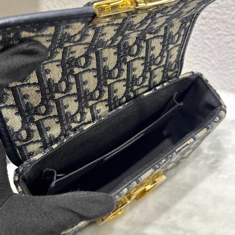 Dior 30 Montaigne Box Mini迷你老花蒙田包/盒子包/單肩包/斜背包-6