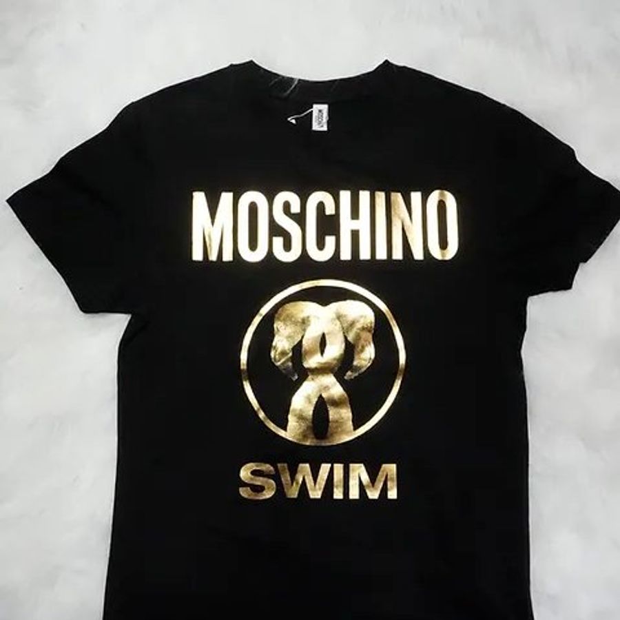 ‼️雙11限時優惠‼️【 MOSCHINO】-燙金天鵝印花-T恤-1