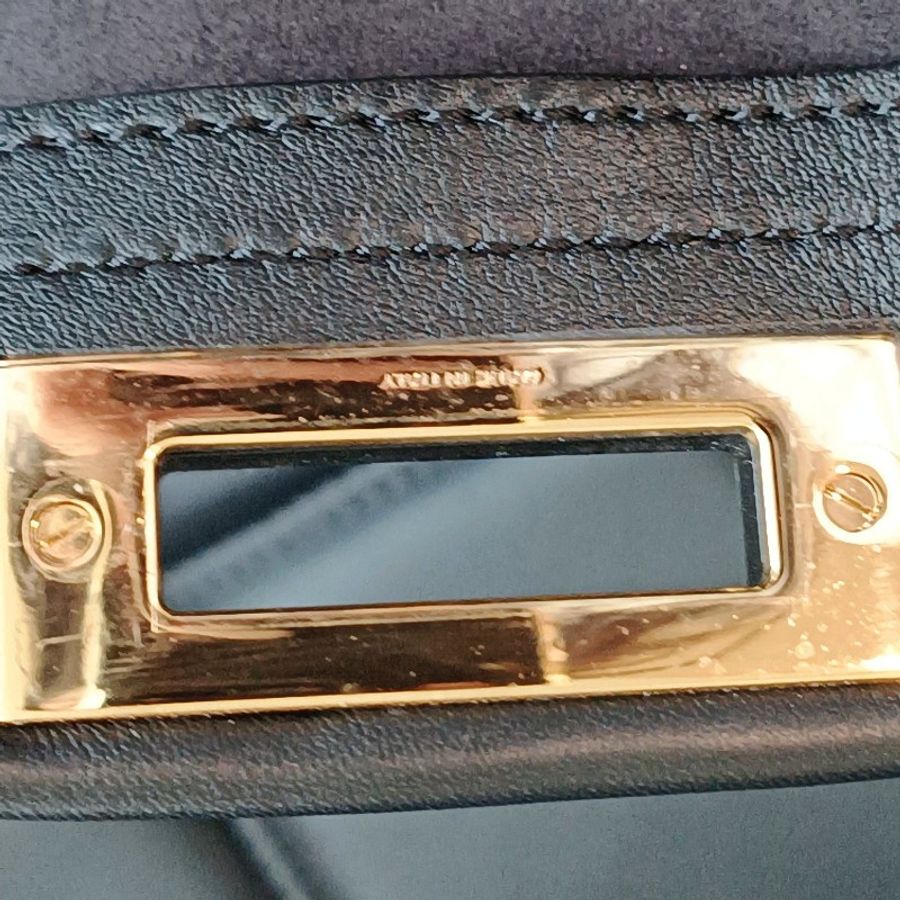 FENDI 芬迪 躲貓貓 peekaboo 黑色 金扣 手提包 肩背包-30
