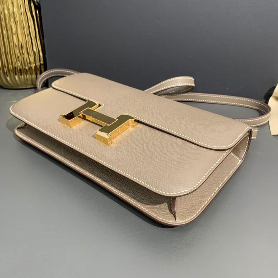 Hermes Constance康康elan橫向大象灰Epsom皮金扣B刻 2024年發票-2