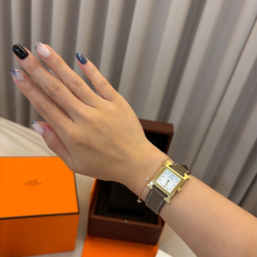 💕 Hermes H 21*21大象灰手錶-5