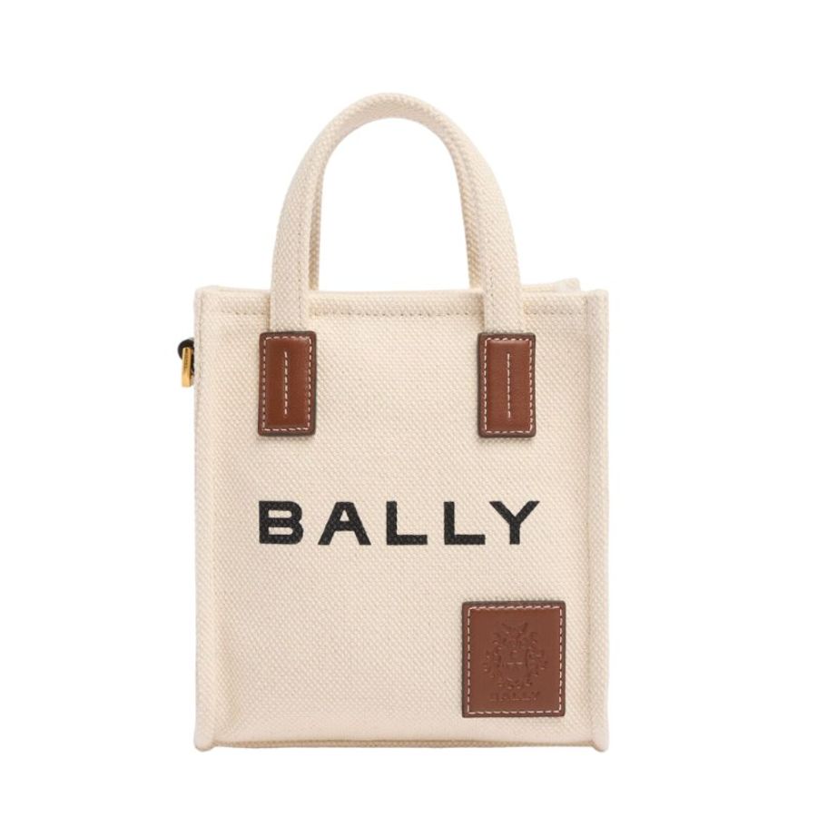 【BALLY】Akelei XS 小款 帆布 手提包 肩背包 斜背包 托特包 米色-0