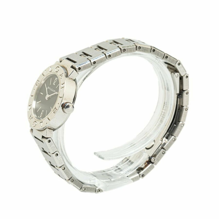 BVLGARI 手錶 BB23SS 石英黑色錶盤不鏽鋼女式-2