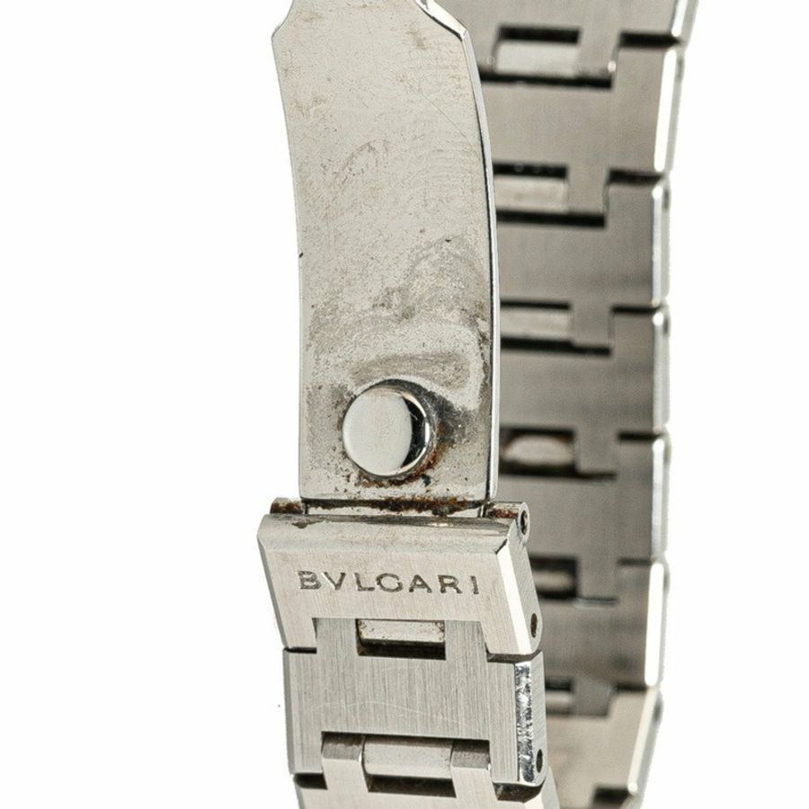 BVLGARI 手錶 BB23SS 石英黑色錶盤不鏽鋼女式-8