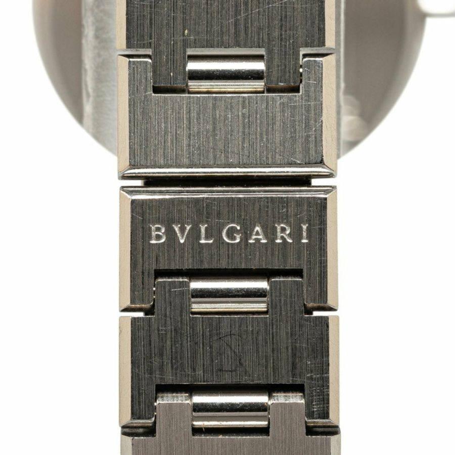 BVLGARI 手錶 BB23SS 石英黑色錶盤不鏽鋼女式-9