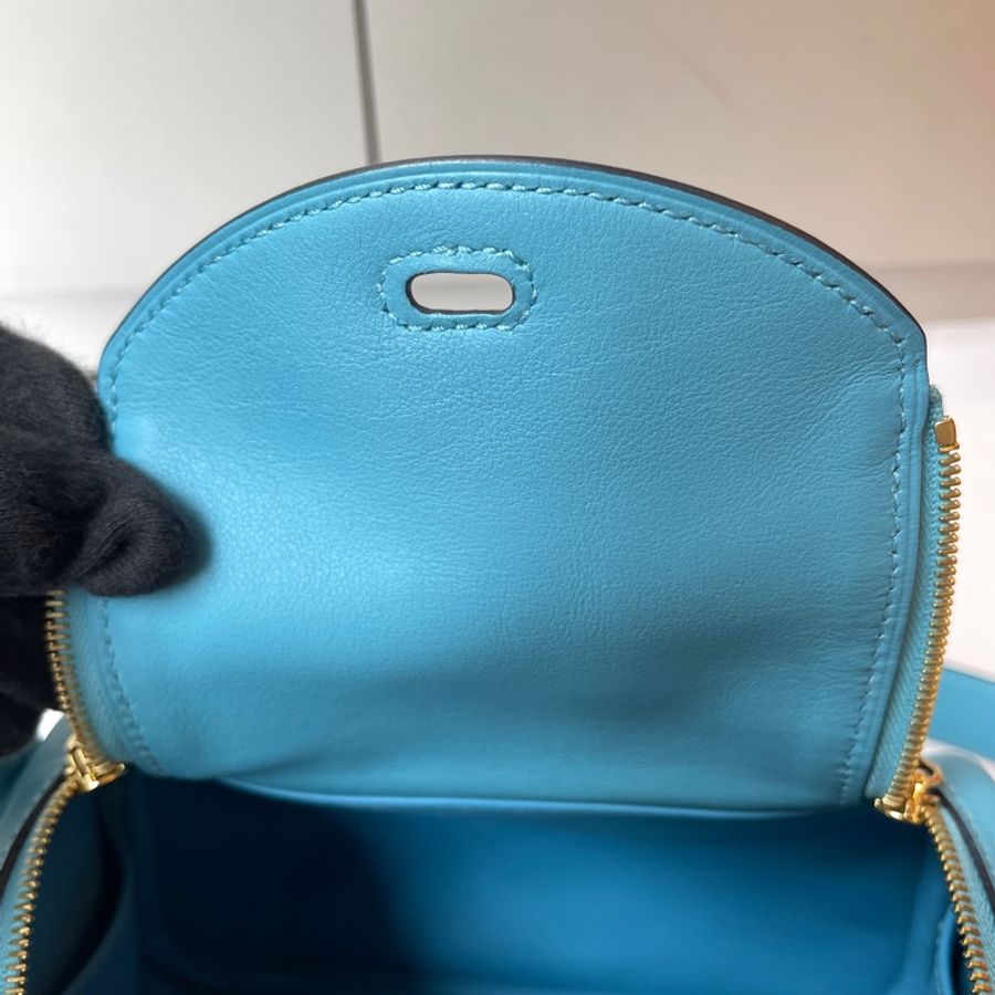 Hermes mini lindy 北方藍-17