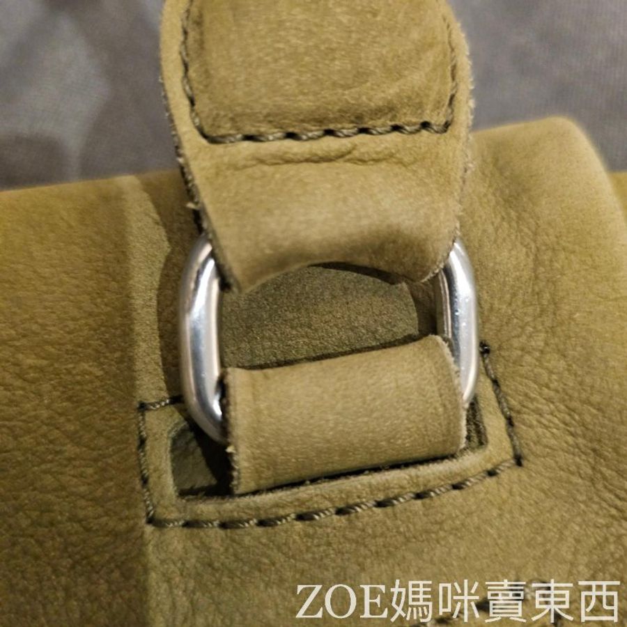 Longchamp 綠色麂皮手提肩背包-18