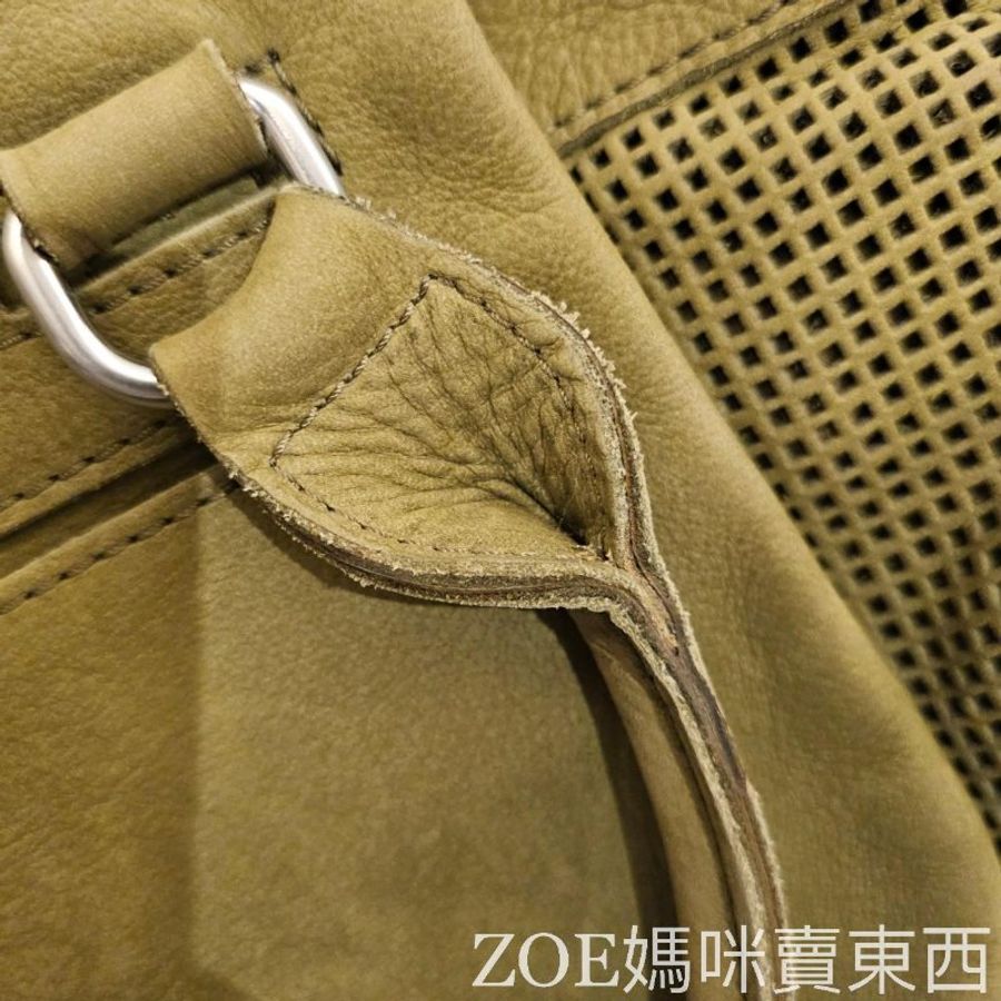 Longchamp 綠色麂皮手提肩背包-26