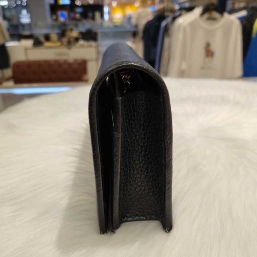 🎉新品好折扣✨Gucci 497985 GG Marmont 黑色皮革 WOC包-7