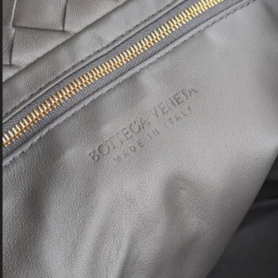 BV Bottega Veneta 小羊皮石墨灰大容量肩揹/手提包-6